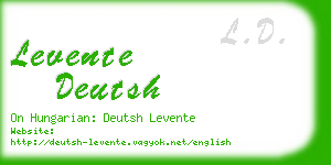 levente deutsh business card